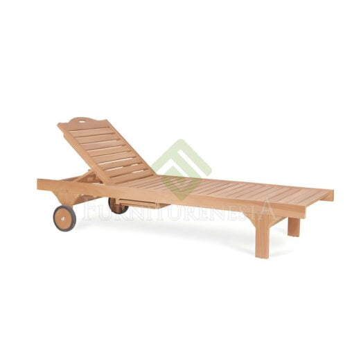 Harmony Solid Teak Wood Garden Lounger