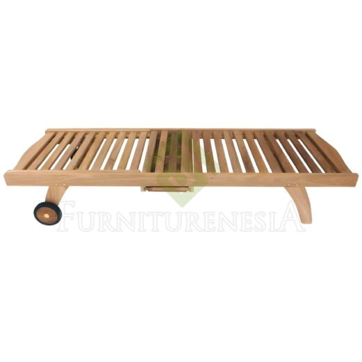 Inexpensive Outdoor Classic Teak Sun Lounger with Tray