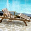 Luxury Richmond Teak Sun Lounger with Arm