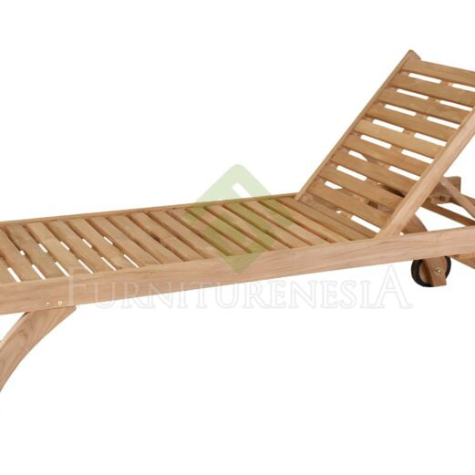 Oasis Teak Sun Loungers with Wheels