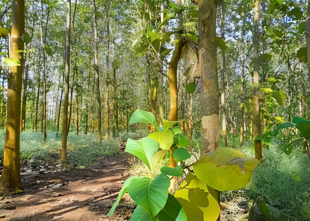 Teak Trees In The Forest