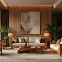 Indonesian Teak Furniture in a Luxurious Modern Interior