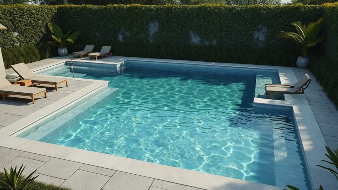 L Shaped Plunge Pool With Distinct Zones For Activities
