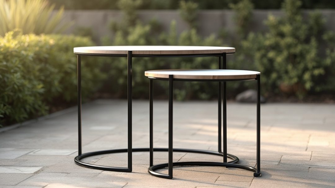 Stylish Nesting Tables With Durable Frames For Outdoor Use