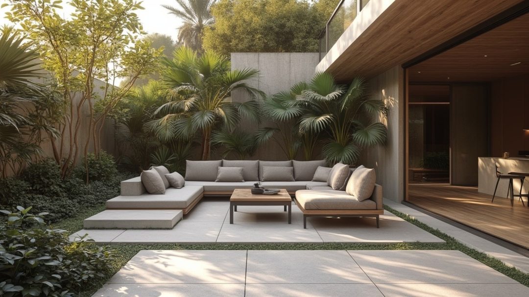 Unique And Inviting Outdoor Space With Smart Material Pairings
