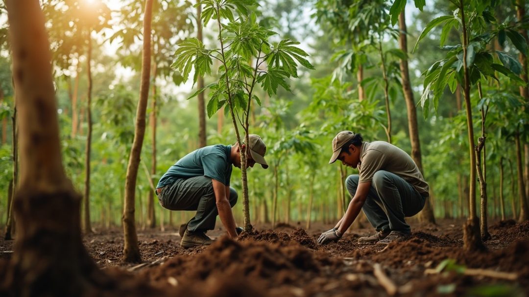 Sustainable Teak Wood Sourcing And Plantation Scene With Ethical Practices